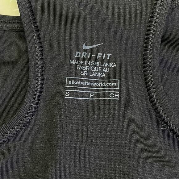 NIKE Swoosh Logo Dri-Fit Sports Bra Women's Sz S Black/White (Pre-Owned) - Picture 12 of 12